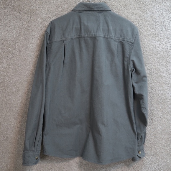 Woolrich Heavy Weight Chamois Flannel Shirt Gray Medium - Picture 4 of 12